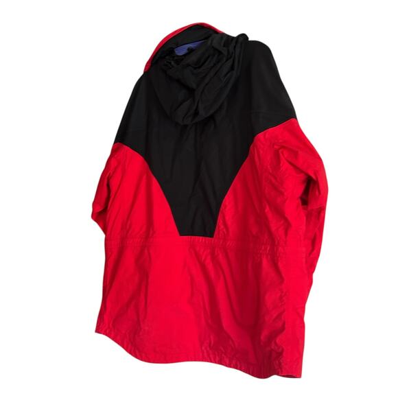 Columbia Omni-Tech Hooded Jacket Red Black Nylon Shell Women’s Large Hiking - Picture 4 of 16